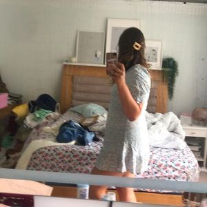 A cute mini blue dress